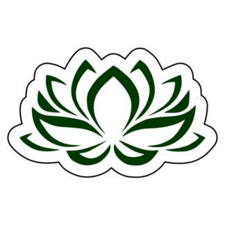 Lotus Flower Sticker (Dark Green)